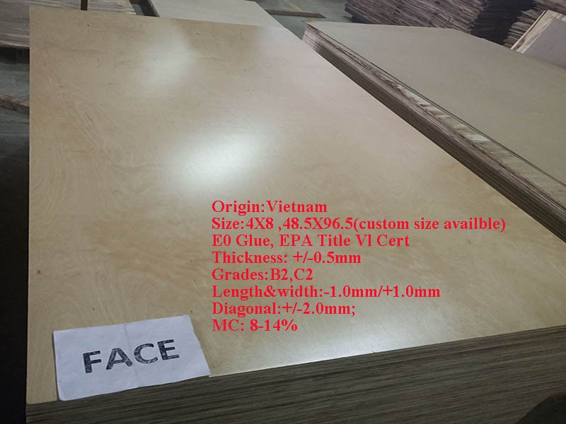 Vietnam 15MM UV Birch Plywood