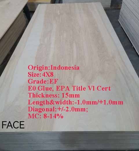 Indonesia 15MM Natural Birch Plywood